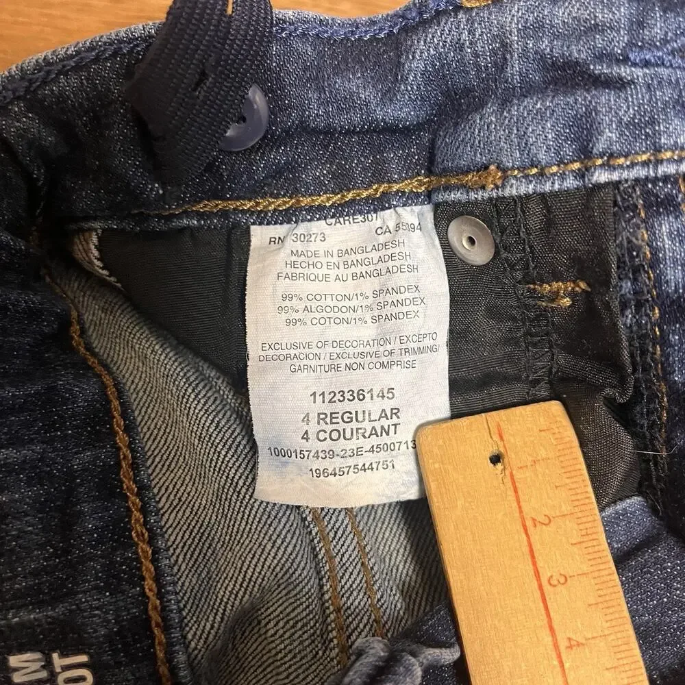 Cody James & Wrangler Toddler 4T Blue Jeans Denim Cotton Stretch Adjust Waist